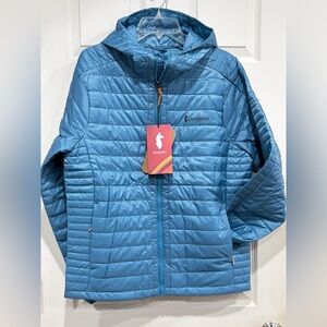 Cotopaxi Men's XL Capa Insulated Hooded Jacket Drizzle Blue NWT Full Zip